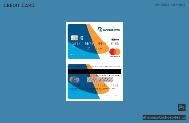 Beispielvorschau der Banreservas Bank Debit Mastercard der Dominikanischen Republik